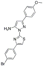 1-[4-(4-BROMOPHENYL)-1,3-THIAZOL-2-YL]-3-(4-METHOXYPHENYL)-1H-PYRAZOL-5-AMINE Struktur