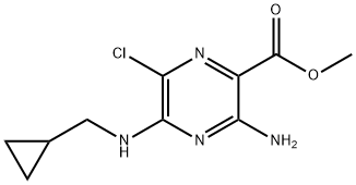 METHYL 3-AMINO-6-CHLORO-5-[(CYCLOPROPYLMETHYL)AMINO]PYRAZINE-2-CARBOXYLATE Structure