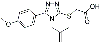 {[5-(4-METHOXYPHENYL)-4-(2-METHYLPROP-2-ENYL)-4H-1,2,4-TRIAZOL-3-YL]THIO}ACETIC ACID Struktur