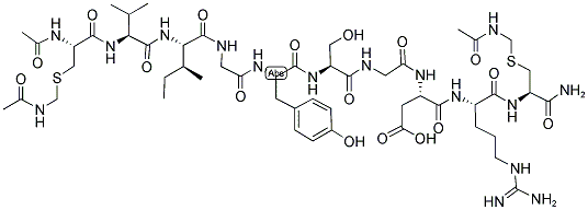 AC-CYS(ACM)-VAL-ILE-GLY-TYR-SER-GLY-ASP-ARG-CYS(ACM)-NH2 Struktur