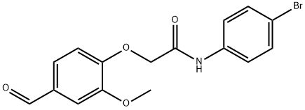 N-(4-BROMO-PHENYL)-2-(4-FORMYL-2-METHOXY-PHENOXY)-ACETAMIDE Struktur