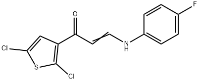 (E)-1-(2,5-DICHLORO-3-THIENYL)-3-(4-FLUOROANILINO)-2-PROPEN-1-ONE Struktur