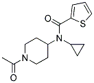 N-(1-ACETYLPIPERIDIN-4-YL)-N-(CYCLOPROPYL)THIOPHENE-2-CARBOXAMIDE Struktur