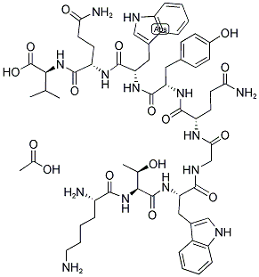 H-LYS-THR-TRP-GLY-GLN-TYR-TRP-GLN-VAL-OH ACETATE SALT Struktur