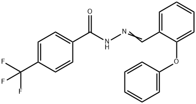 N'-[(E)-(2-PHENOXYPHENYL)METHYLIDENE]-4-(TRIFLUOROMETHYL)BENZENECARBOHYDRAZIDE Struktur