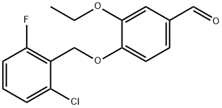 4-(2-CHLORO-6-FLUORO-BENZYLOXY)-3-ETHOXY-BENZALDEHYDE Struktur