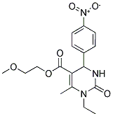 1-ETHYL-6-METHYL-4-(4-NITRO-PHENYL)-2-OXO-1,2,3,4-TETRAHYDRO-PYRIMIDINE-5-CARBOXYLIC ACID 2-METHOXY-ETHYL ESTER Struktur