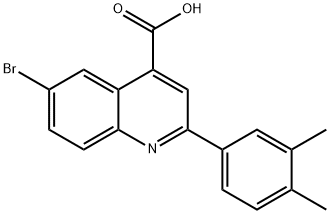 6-BROMO-2-(3,4-DIMETHYL-PHENYL)-QUINOLINE-4-CARBOXYLIC ACID Struktur