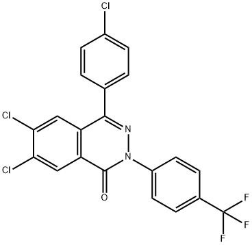 6,7-DICHLORO-4-(4-CHLOROPHENYL)-2-[4-(TRIFLUOROMETHYL)PHENYL]-1(2H)-PHTHALAZINONE Structure