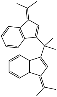 1-(1-METHYLETHYLIDENE)-3-(1-METHYL-1-[1-(1-METHYLETHYLIDENE)-1H-INDEN-3-YL]ETHYL)-1H-INDENE Struktur