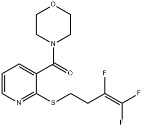 MORPHOLINO(2-[(3,4,4-TRIFLUORO-3-BUTENYL)SULFANYL]-3-PYRIDINYL)METHANONE Struktur