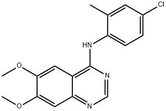 N-(4-CHLORO-2-METHYLPHENYL)-6,7-DIMETHOXY-4-QUINAZOLINAMINE Struktur