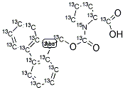 FMOC-PRO-OH [U-13C-15N] Struktur