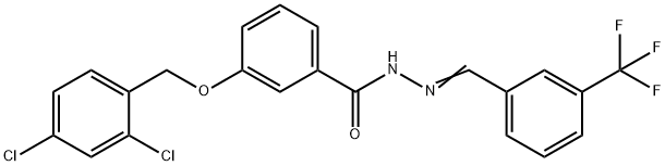 3-[(2,4-DICHLOROBENZYL)OXY]-N'-((E)-[3-(TRIFLUOROMETHYL)PHENYL]METHYLIDENE)BENZENECARBOHYDRAZIDE Struktur