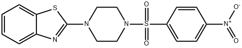 2-(4-[(4-NITROPHENYL)SULFONYL]PIPERAZINO)-1,3-BENZOTHIAZOLE Struktur