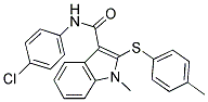 N-(4-CHLOROPHENYL)-1-METHYL-2-[(4-METHYLPHENYL)SULFANYL]-1H-INDOLE-3-CARBOXAMIDE Struktur