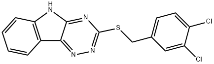 3,4-DICHLOROBENZYL 5H-[1,2,4]TRIAZINO[5,6-B]INDOL-3-YL SULFIDE Struktur