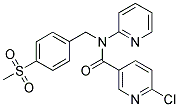 6-CHLORO-N-(4-(METHYLSULPHONYL)BENZYL)-N-(PYRIDIN-2-YL)PYRIDINE-3-CARBOXAMIDE Struktur