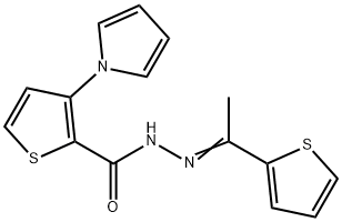 3-(1H-PYRROL-1-YL)-N'-[(E)-1-(2-THIENYL)ETHYLIDENE]-2-THIOPHENECARBOHYDRAZIDE Struktur