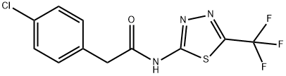 2-(4-CHLOROPHENYL)-N-[5-(TRIFLUOROMETHYL)-1,3,4-THIADIAZOL-2-YL]ACETAMIDE Struktur