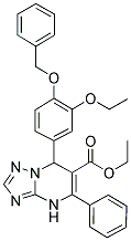 ETHYL 7-(4-(BENZYLOXY)-3-ETHOXYPHENYL)-5-PHENYL-4,7-DIHYDRO-[1,2,4]TRIAZOLO[1,5-A]PYRIMIDINE-6-CARBOXYLATE Struktur