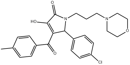 5-(4-CHLOROPHENYL)-3-HYDROXY-4-(4-METHYLBENZOYL)-1-(3-MORPHOLINOPROPYL)-1H-PYRROL-2(5H)-ONE Struktur