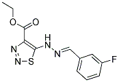 ETHYL 5-[(2E)-2-(3-FLUOROBENZYLIDENE)HYDRAZINO]-1,2,3-THIADIAZOLE-4-CARBOXYLATE Struktur