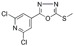 2,6-DICHLORO-4-[5-(METHYLTHIO)-1,3,4-OXADIAZOL-2-YL]PYRIDINE Struktur