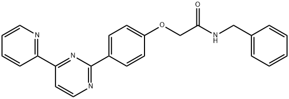 N-BENZYL-2-(4-[4-(2-PYRIDINYL)-2-PYRIMIDINYL]PHENOXY)ACETAMIDE Struktur