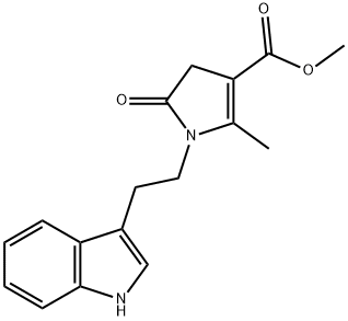 1-[2-(1H-INDOL-3-YL)-ETHYL]-2-METHYL-5-OXO-4,5-DIHYDRO-1H-PYRROLE-3-CARBOXYLIC ACID METHYL ESTER Struktur