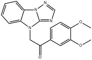 1-(3,4-DIMETHOXYPHENYL)-2-(4H-[1,2,4]TRIAZOLO[1,5-A]BENZIMIDAZOL-4-YL)ETHANONE Struktur