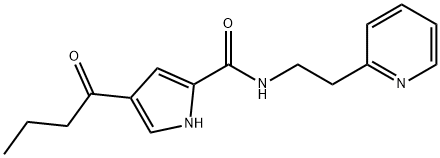 4-BUTYRYL-N-[2-(2-PYRIDINYL)ETHYL]-1H-PYRROLE-2-CARBOXAMIDE Struktur