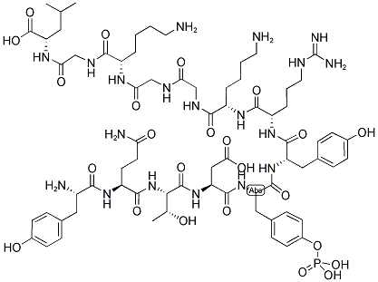 H-TYR-GLU-THR-ASP-PTYR-TYR-ARG-LYS-GLY-GLY-LYS-GLY-LEU-OH Struktur