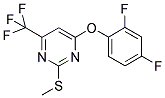 2,4-DIFLUOROPHENYL 2-(METHYLSULFANYL)-6-(TRIFLUOROMETHYL)-4-PYRIMIDINYL ETHER Struktur