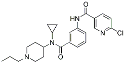 2-CHLORO-N-[3-(CYCLOPROPYL(1-PROPYLPIPERIDIN-4-YL)AMINOCARBONYL)PHENYL]PYRIDIN-5-CARBOXAMIDE Struktur