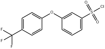 (3-[4-(TRIFLUOROMETHYL)PHENOXY]PHENYL)SULFONYLCHLORIDE Struktur