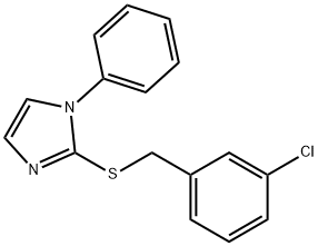 2-[(3-CHLOROBENZYL)SULFANYL]-1-PHENYL-1H-IMIDAZOLE Struktur