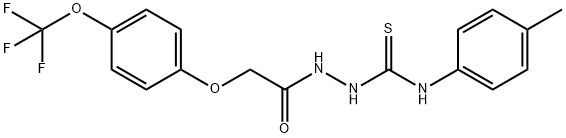 4-(4-METHYLPHENYL)-1-(2-(4-(TRIFLUOROMETHOXY)PHENOXY)ACETYL)THIOSEMICARBAZIDE Struktur