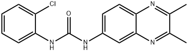 N-(2-CHLOROPHENYL)-N'-(2,3-DIMETHYL-6-QUINOXALINYL)UREA Struktur