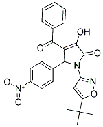 4-BENZOYL-1-(5-TERT-BUTYLISOXAZOL-3-YL)-3-HYDROXY-5-(4-NITROPHENYL)-1H-PYRROL-2(5H)-ONE Struktur