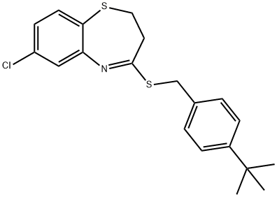 4-(TERT-BUTYL)BENZYL 7-CHLORO-2,3-DIHYDRO-1,5-BENZOTHIAZEPIN-4-YL SULFIDE Struktur