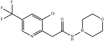 2-[3-CHLORO-5-(TRIFLUOROMETHYL)-2-PYRIDINYL]-N-MORPHOLINOACETAMIDE Struktur