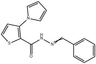 N'-[(Z)-PHENYLMETHYLIDENE]-3-(1H-PYRROL-1-YL)-2-THIOPHENECARBOHYDRAZIDE Struktur