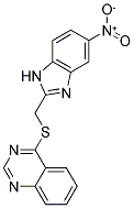 4-([(5-NITRO-1H-BENZIMIDAZOL-2-YL)METHYL]THIO)QUINAZOLINE Struktur