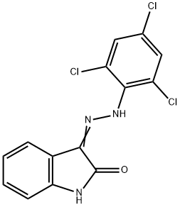 1H-INDOLE-2,3-DIONE 3-[N-(2,4,6-TRICHLOROPHENYL)HYDRAZONE] Struktur