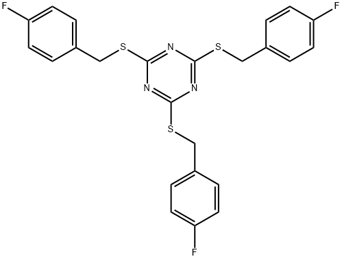 2,4,6-TRIS[(4-FLUOROBENZYL)SULFANYL]-1,3,5-TRIAZINE Struktur