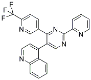 4-[2-(PYRIDIN-2-YL)-4-(6-(TRIFLUOROMETHYL)PYRIDIN-3-YL)PYRIMIDIN-5-YL]QUINOLINE Struktur