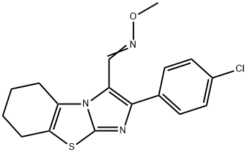 2-(4-CHLOROPHENYL)-5,6,7,8-TETRAHYDROIMIDAZO[2,1-B][1,3]BENZOTHIAZOLE-3-CARBALDEHYDE O-METHYLOXIME Struktur