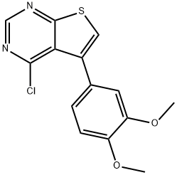 4-CHLORO-5-(3,4-DIMETHOXYPHENYL)THIENO[2,3-D]PYRIMIDINE Struktur