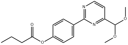 4-[4-(DIMETHOXYMETHYL)-2-PYRIMIDINYL]PHENYL BUTYRATE Struktur